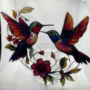Suncatcher Acrylic Hummingbird Floral De oration Home Cabin Decor New Gift